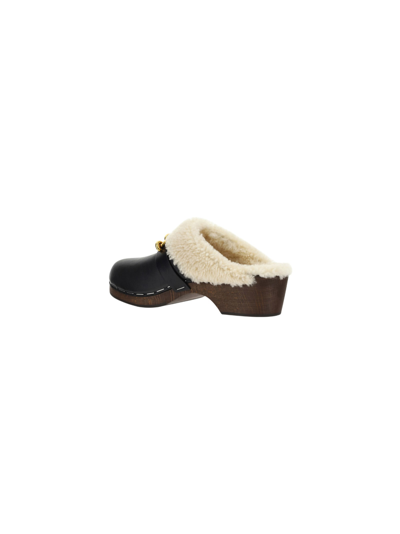 Shop Saint Laurent Toff Clogs In Nero