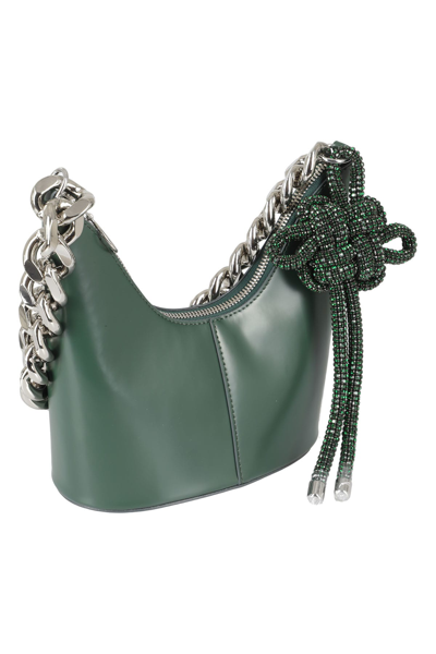 Shop Kara Knot And Chain Bean Bag In Emerald