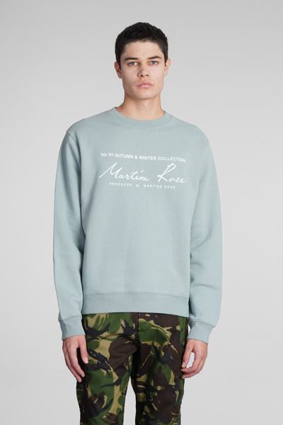 Shop Martine Rose Sweatshirt In Green Cotton