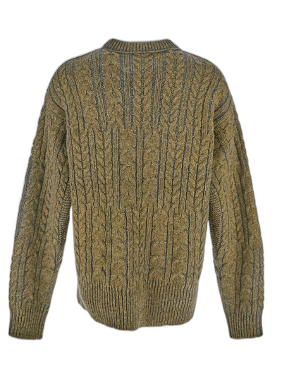 Shop Acne Studios Crewneck Knitted Sweater In Abl Oil Yellow