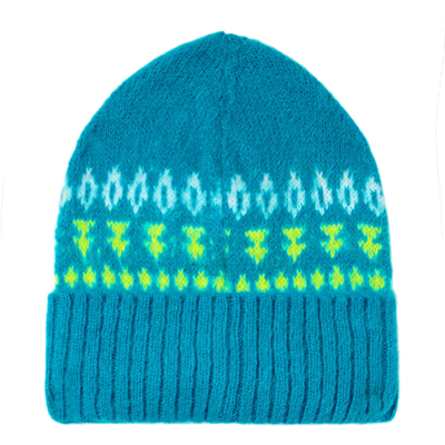Mc2 Saint Barth Woman Ultra Soft Beanie With Nordic Jacquard