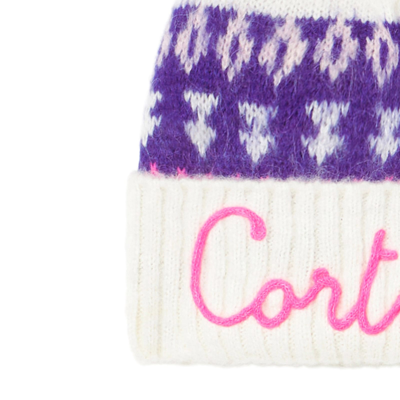 Shop Mc2 Saint Barth Woman Ultra Soft Beanie With Nordic Jacquard