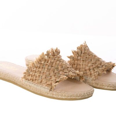 Mc2 Saint Barth Woman Straw Espadrilla In White