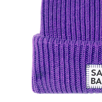 Shop Mc2 Saint Barth Woman Purple Knit Beanie In Pink