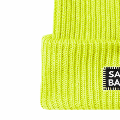 Shop Mc2 Saint Barth Man Fluo Yellow Knit Beanie