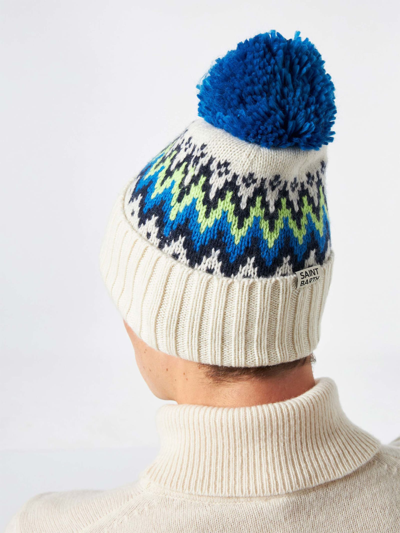 Mc2 Saint Barth Man Beanie With Icelandic Jacquard