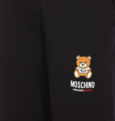 Shop Moschino Underbear Jogger Pants In Black