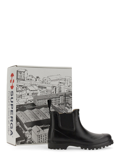 Superga Rubber Boot In Nero