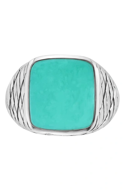 Shop Effy Sterling Silver Turquoise Ring In Blue