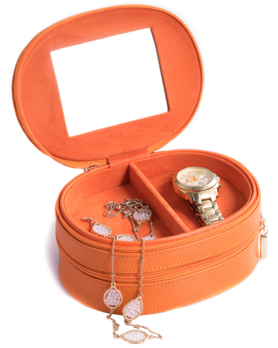 Bey-berk Lizard 2 Level Jewelry Case With Mirror In Multicolor