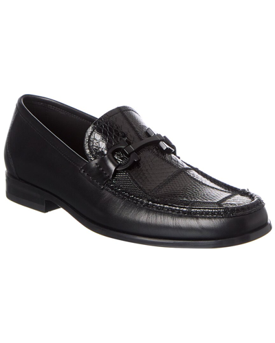 Shop Ferragamo Grandioso Leather Loafer In Black