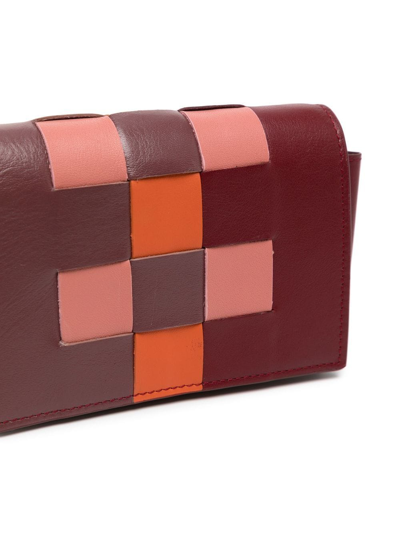 Shop Paul Smith Woven-pattern Shoulder Wallet In Red