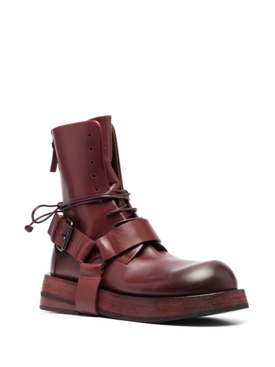 Shop Marsèll Musona 40mm Ankle Boots In Red
