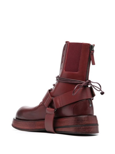 Shop Marsèll Musona 40mm Ankle Boots In Red