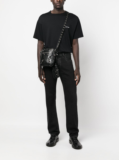 Shop Balenciaga Le Cagole Messenger Bag In 1000 - Black