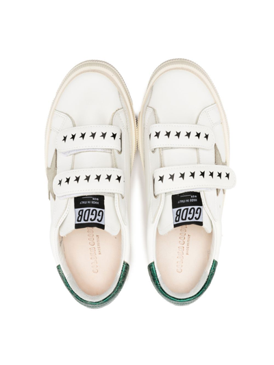 Shop Golden Goose May Touch-strap Sneakers In White
