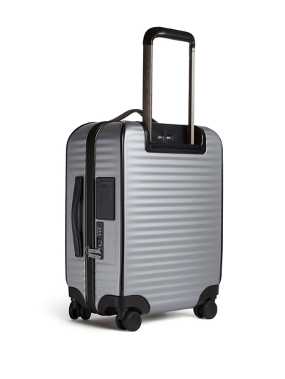 Shop Zegna Leggerissimo Trolley Suitcase In Grey