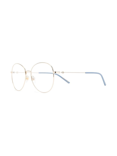 Gucci Round Frame Glasses In Gold