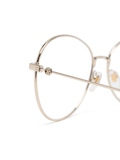 Gucci Round Frame Glasses In Gold