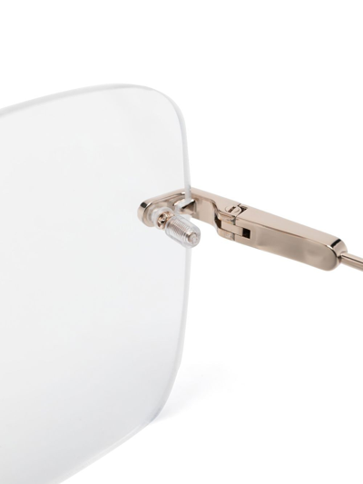 Chloé Rimless Butterfly-frame Glasses In Neutrals