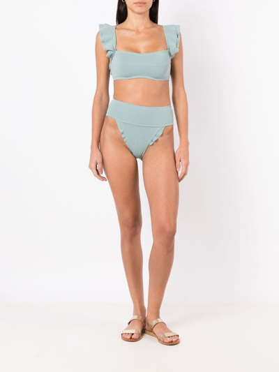 Clube Bossa Turbe High-waist Bikini Bottoms In Blue