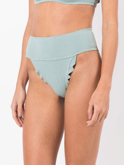 Clube Bossa Turbe High-waist Bikini Bottoms In Blue