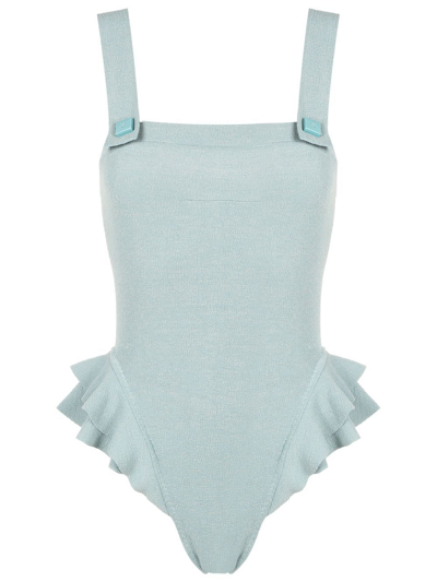 Shop Clube Bossa Barres One-piece Swimsuit In Blue