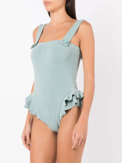 Shop Clube Bossa Barres One-piece Swimsuit In Blue