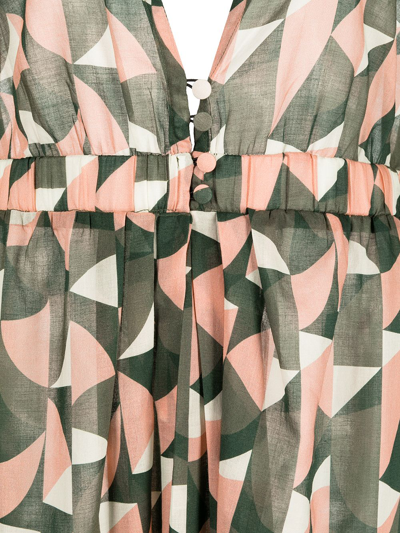 Shop Patbo Plitka Bell-sleeve Dress In 绿色