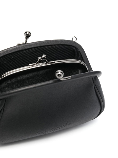 Shop Discord Yohji Yamamoto Top-clasp Clutch Bag In 黑色