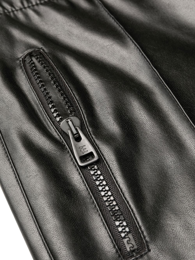 Ermanno Scervino Coated High-waist Skinny Trousers In 黑色