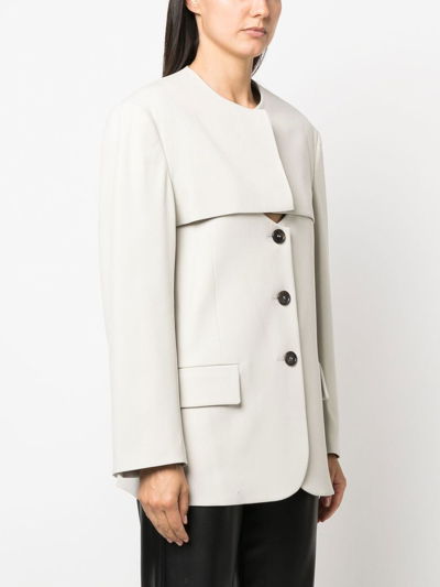 Shop Low Classic Cut-out Buttoned Jacket In 中性色