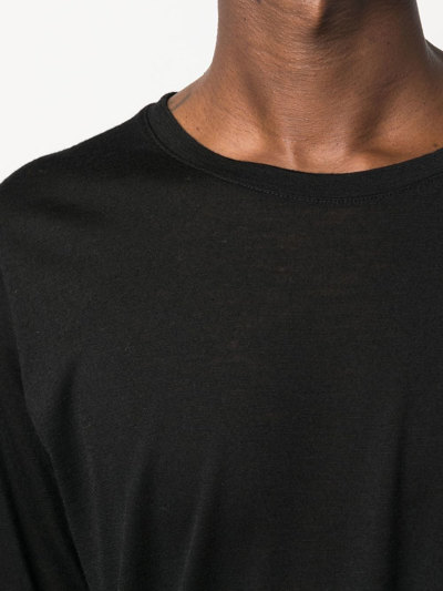 Shop Zanone Burn-out Effect T-shirt In Z0015 Black
