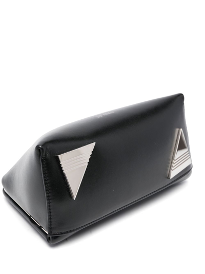 Attico Midnight Logo Detailed Clutch Bag In 黑色