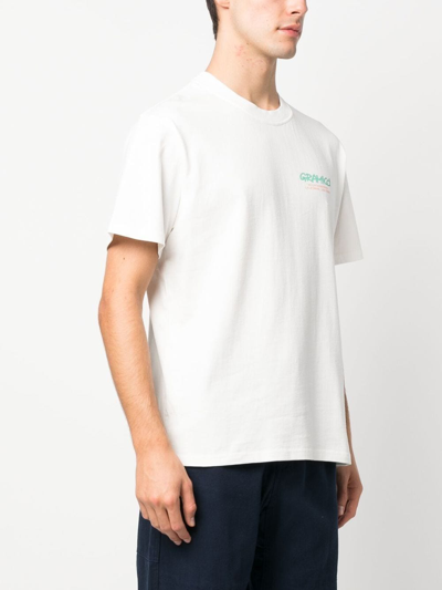 Shop Gramicci Mountaineering Logo-print T-shirt In 白色