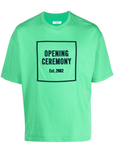 Shop Opening Ceremony Logo-print T-shirt In 绿色