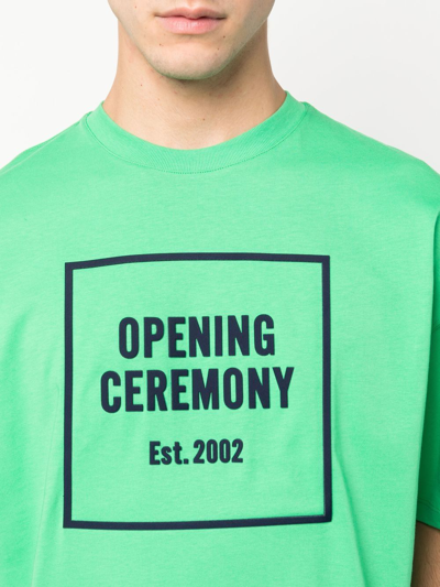 Shop Opening Ceremony Logo-print T-shirt In 绿色