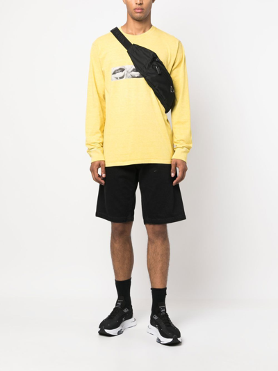 Shop Stussy Graphic-print Long-sleeve T-shirt In 黄色
