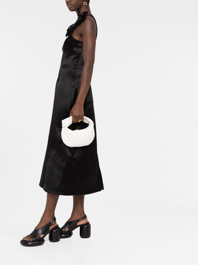 Jil Sander Black Satin Dress In 黑色