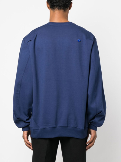Ader Error Navy Verif Sweatshirt In 蓝色