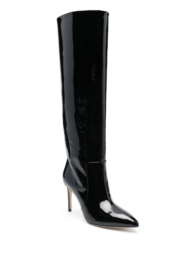Paris Texas Pointed-toe 90mm Heeled Boots In 黑色