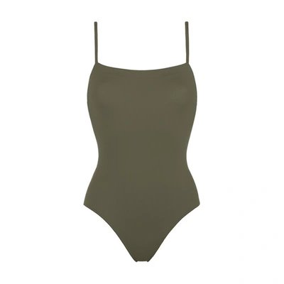 Shop Eres Aquarelle One-piece Swimsuit In Olive Noire