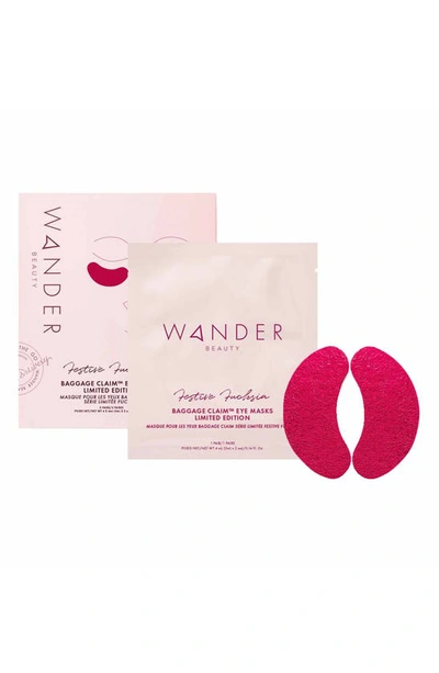 Wander Beauty Baggage Claim Eye Masks In Festive Fuchsia
