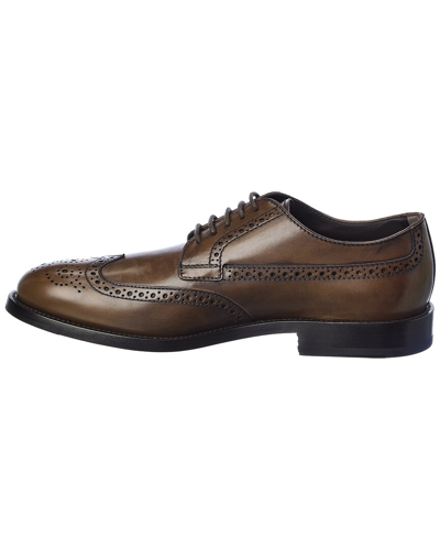 Shop Tod's Leather Oxford In Brown