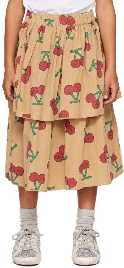Shop Jellymallow Kids Beige Cherry Skirt