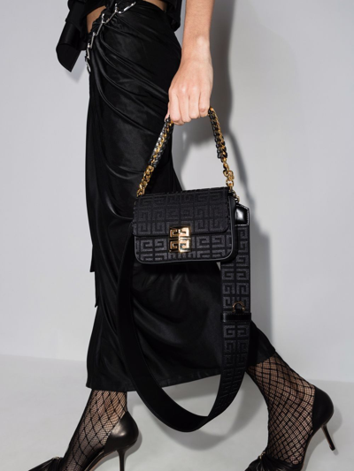 Givenchy 4g Logo Small Leather Shoulder Bag In Black