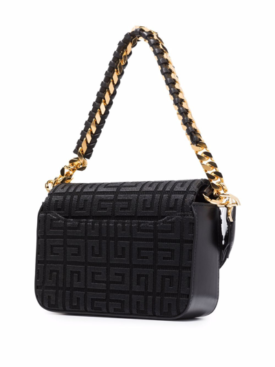 Shop Givenchy 4g Jacquard Crossbody Bag In Black