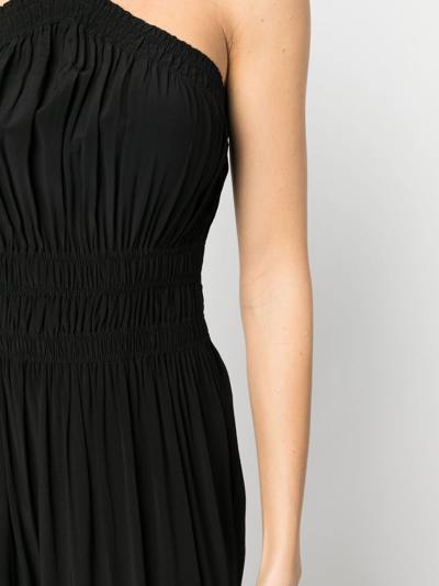 Shop Proenza Schouler White Label Sleeveless Shirred-effect Dress In Black