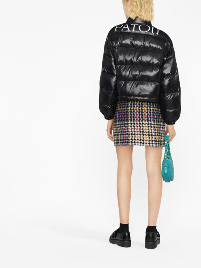 Shop Patou Cropped Puffer Jacket In Black