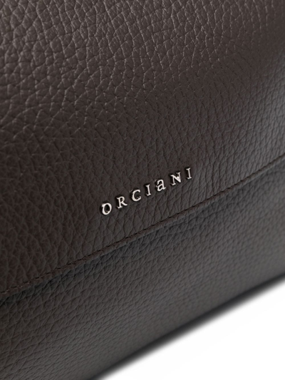 Orciani Sveva Leather Tote Bag In Brown